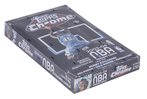 2003-04 Topps Chrome NBA Hobby Exclusive Unopened Wax Box (24 packs) Factory Sealed